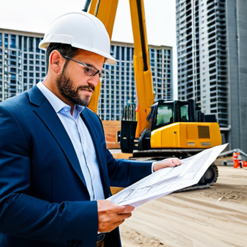 Home 27 **
"A professional architect, fully clothed in appropriate attire (business casual), reviewing blueprints on a construction site. Background includes modern buildings and construction equipment. Safe for work, perfect anatomy, correct proportions, natural pose, professional photography, high quality, appropriate content, modest clothing, family-friendly."
**