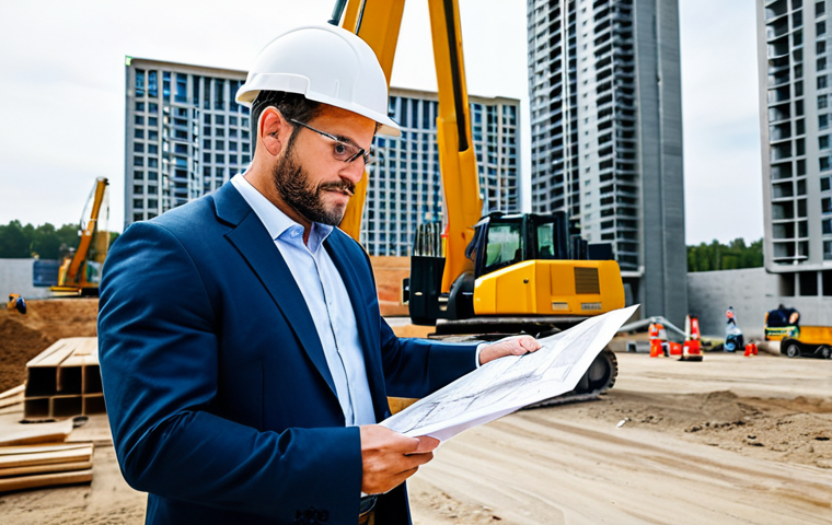 **

"A professional architect, fully clothed in appropriate attire (business casual), reviewing blueprints on a construction site. Background includes modern buildings and construction equipment. Safe for work, perfect anatomy, correct proportions, natural pose, professional photography, high quality, appropriate content, modest clothing, family-friendly."

**