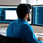 Kernel Exploration**

"A programmer in a modern, brightly lit office, looking intently at lines of code on multiple monitors. The code visually represents the structure of an operating system kernel. The setting is professional and organized, with documentation and hardware components subtly visible.  Fully clothed, appropriate attire, safe for work, perfect anatomy, natural proportions, professional, educational, family-friendly."

**