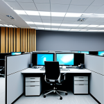 스위칭 기술 - Modern Office Network**

"A modern office environment with professionals working at their desks, con...