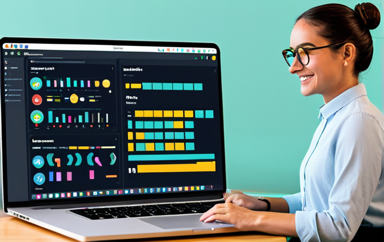 자연어 처리 NLP - **Image Prompt 1: The Language Deconstruction (Paella Analogy)**
    A thoughtful female blogger (30...