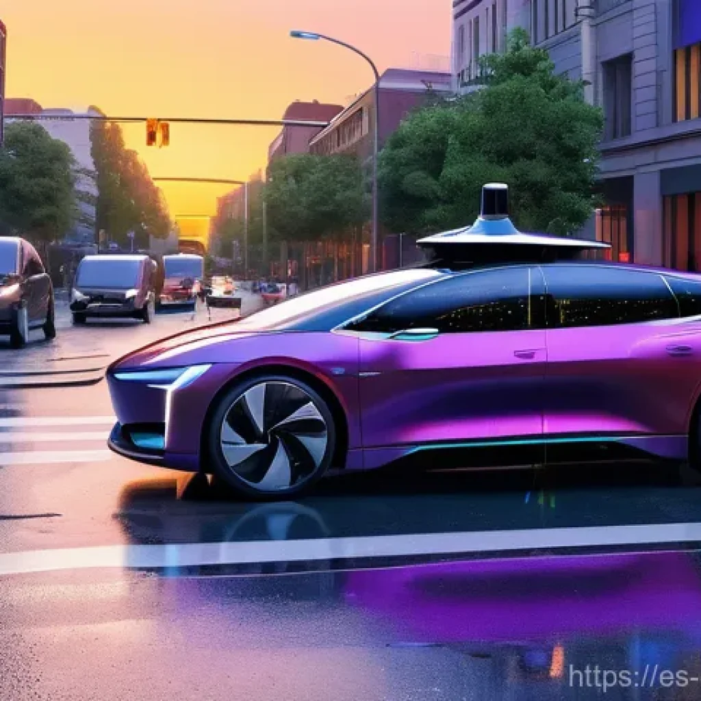 자율주행 시스템 설계 - **Prompt Title: Autonomous Car Perception System in a Dynamic Urban Environment**
A sleek, futur...