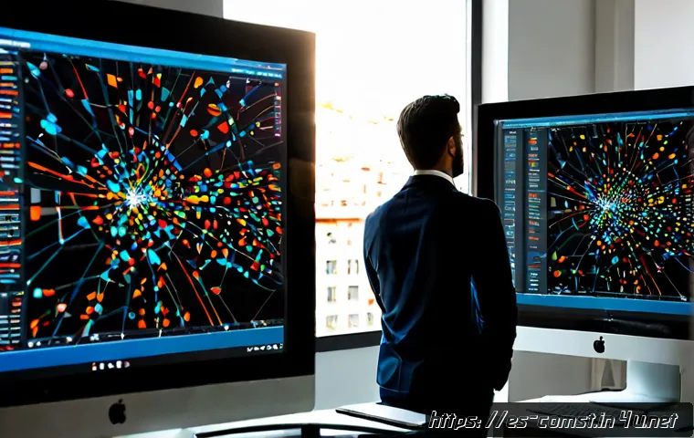 AI와 빅데이터 결합 - Photorealistic modern data analytics workspace in Madrid, a Spanish business analyst and AI engineer...